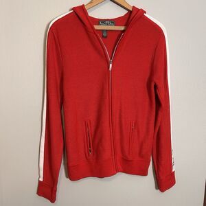 LRL Ralph Lauren Women's XL Full Zip Knitted Performance Track Sweatshirt